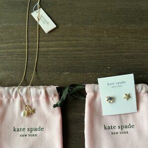 Kate Spade "Sea Star" Necklace and Earrings - New/ tags and KS Bags